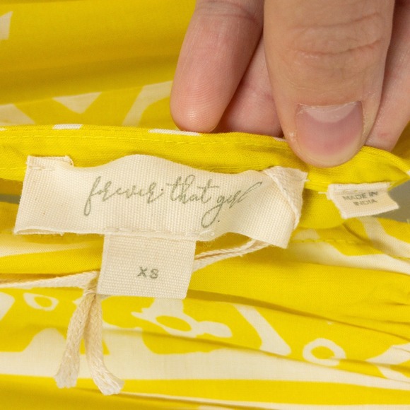 Anthropologie Forever That Girl Beach Halter Dress Womens XS Yellow Tunic Lined - Picture 3 of 11
